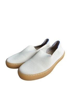 Rothy's White Slip-On Sneakers with Tan Gum Sole